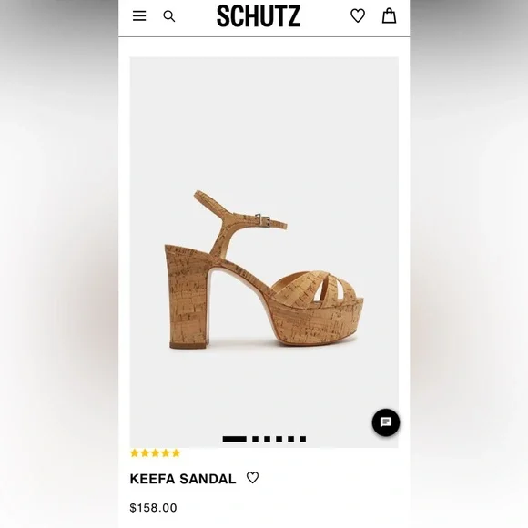 SCHUTZ Tan Platform Heels with Chunky Cork Heel - Picture 3 of 16